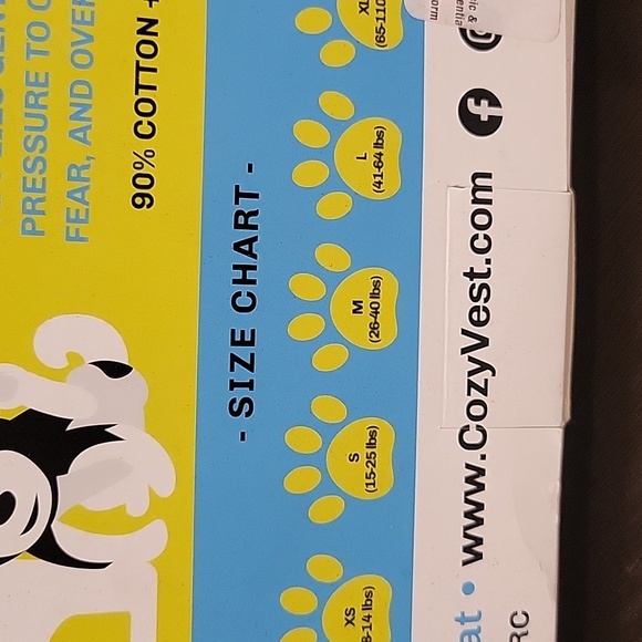 Cozy Vest 3in1 dog anxiety vest  music aromatherapy stress relief Medium…New - Picture 8 of 8